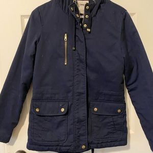 ONLY Navy blue hooded fall jacket